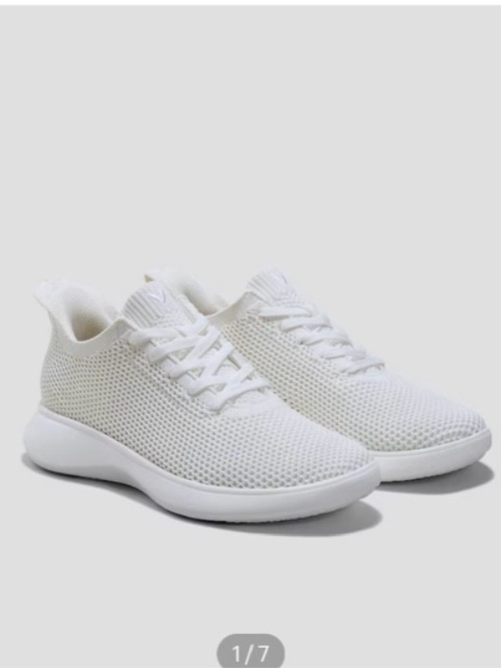 White Knit Casual Sneakers